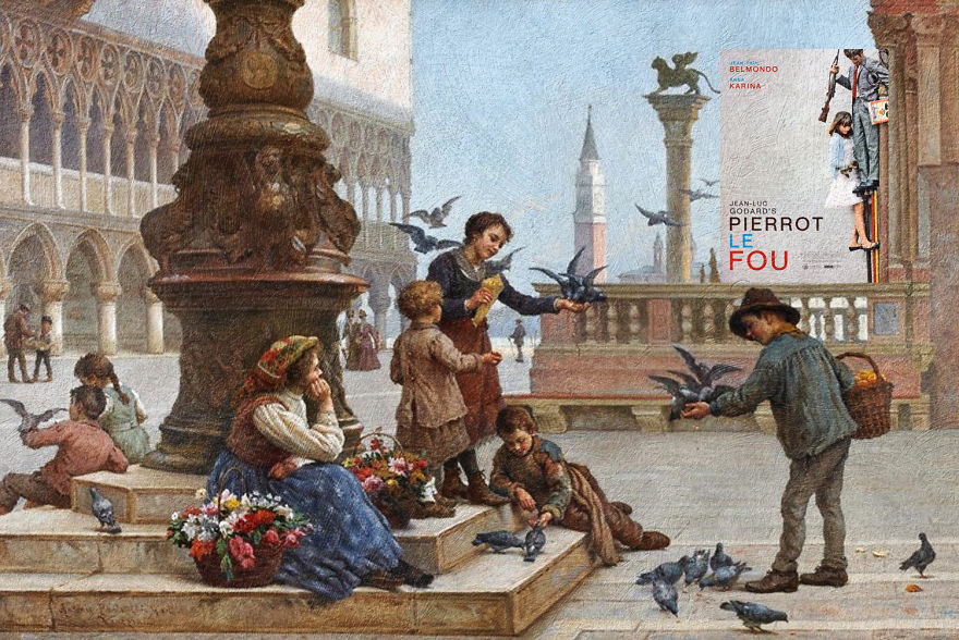 “Pierrot Le Fou” Jean-Luc Godard ve “Feeding the pigeons” Antonio Ermolao Paoletti